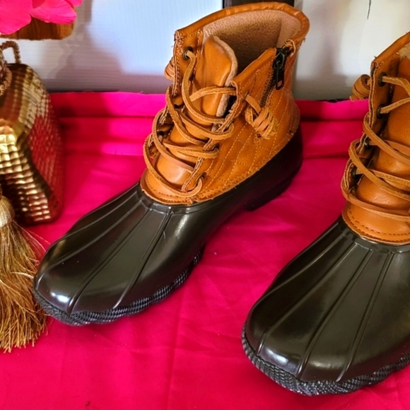Steve Madden Tillis Duck Boots Brown size 7 - Picture 3 of 6